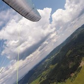 Monte Mieroszów - Paragliding Fly, Piękne cumulusy, ale czy aby nie zjedzą ?