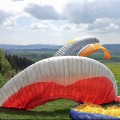 Mieroszów, paragiding, Latanie w Mieroszowie